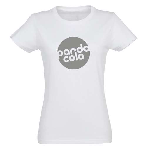 Tee-shirts - Tee-shirt personnalisable blanc femme coupe cintrée en coton semi-peigné 150 gr/m² - Regent - Pandacola