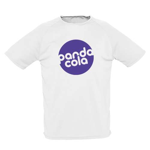 Tee-shirts - Tee-shirt respirant personnalisable de sport blanc homme en mesh polyester 140 gr/m² - Sporty - Pandacola