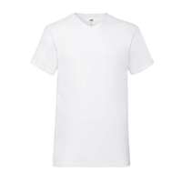 T-shirt personnalisé col v homme blanc en coton 165 gr/m² | FRUIT OF THE LOOM® - Tango White - Pandacola