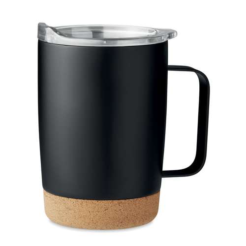 Mugs - Mug personnalisé double paroi en acier avec base en liège 300 ml - Coulice - Pandacola
