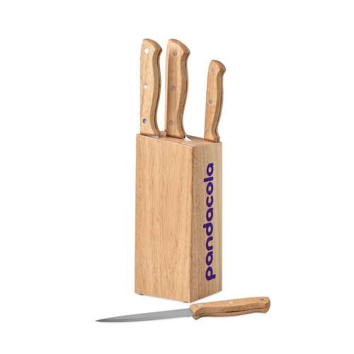Couteaux de table - Set de 5 couteaux personnalisé en bois - Cuisto - Pandacola