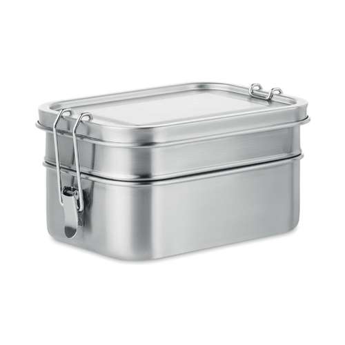 Lunch box/Bentos - Lunchbox personnalisée à 2 compartiments en acier avec boucles latérales 1.2 L - Palune - Pandacola