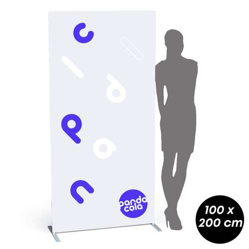 Totems - Stand publicitaire en aluminium économique 100 x 200 cm - Imprimé en France - Pandacola