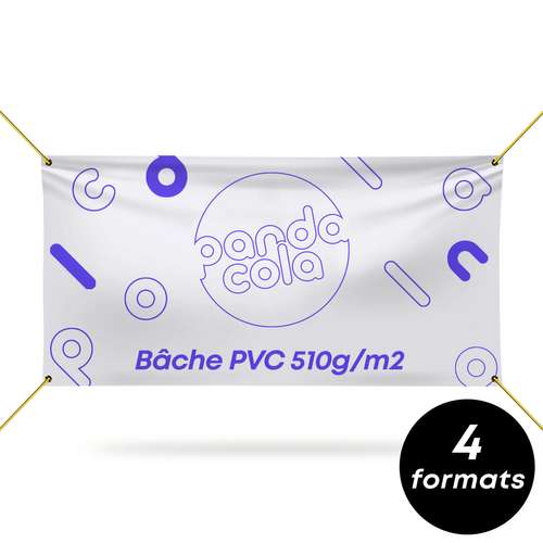 Bâches et banderoles - Banderole promotionnelle pro en PVC 510 gr/m² avec quadrichromie recto différentes tailles - Erbil rectangle - Pandacola