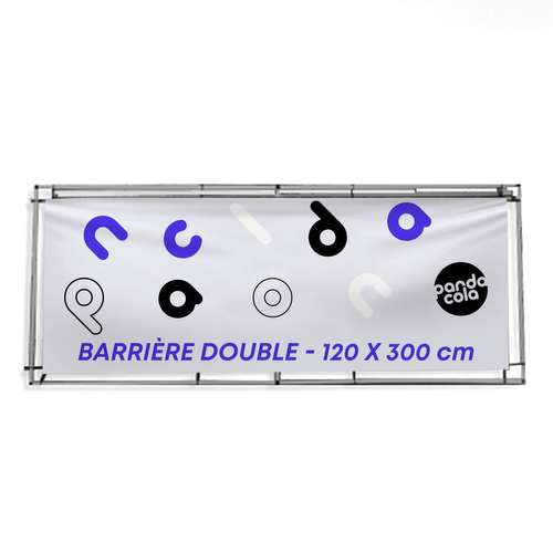 Bâches et banderoles - Barrière de stand personnalisée double en PVC Pro 510g/m² enduit - Ricky - Pandacola