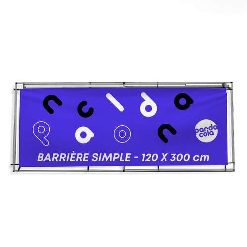 Bâches et banderoles - Barrière de stand personnalisée simple en PVC Pro 510g/m² enduit - Denzel - Pandacola