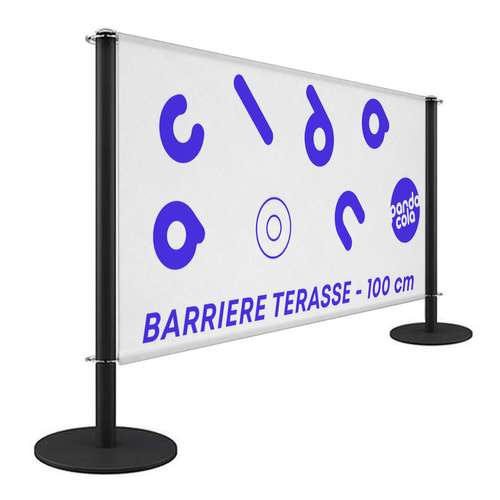 Bâches et banderoles - Barrière de terrasse 1 face en PVC 110g/m² de longueur 100 cm - Ernest - Pandacola