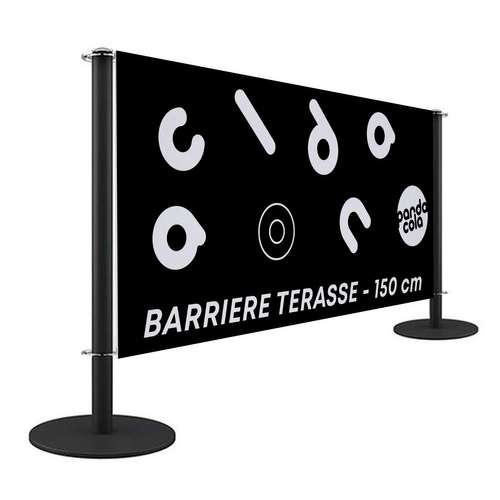 Bâches et banderoles - Barrière de terrasse 1 face en PVC 110g/m² de longueur 150 cm - Gijo - Pandacola