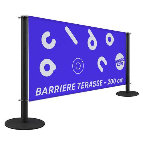 Bâches et banderoles - Barrière de terrasse 1 face en PVC 110g/m² de longueur 200 cm - Shiba - Pandacola