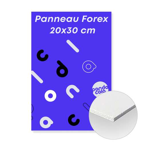Panneaux Forex - Panneau format portrait en Forex 3mm avec marquage recto 20X30 cm - Pino - Pandacola