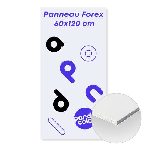 Panneaux Forex - Panneau format portrait en Forex 3mm avec marquage recto 60x120 cm - Brinto - Pandacola