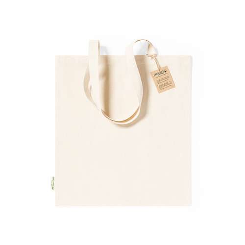Sacs shopping - Tote bag publicitaire en coton bio écru anses longues 180g/m² - Padou - Pandacola